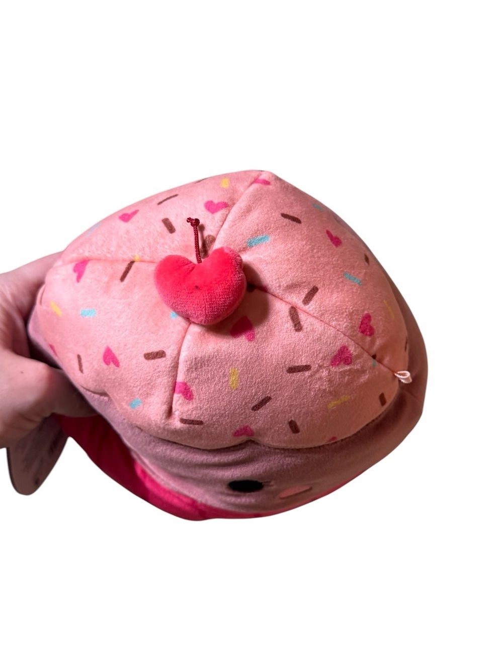 Squishmallow 8" Ottie the Chocolate Cupcake Pink Valentine Squad NWT Plush Toy - Picture 3 of 4